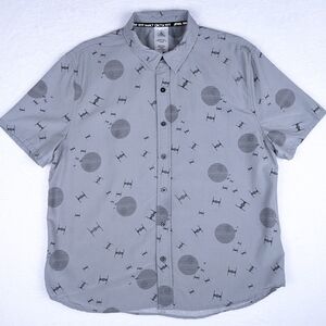 Disney Gray Casual Button Down Shirt